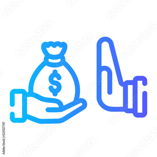 rejection gradient icon