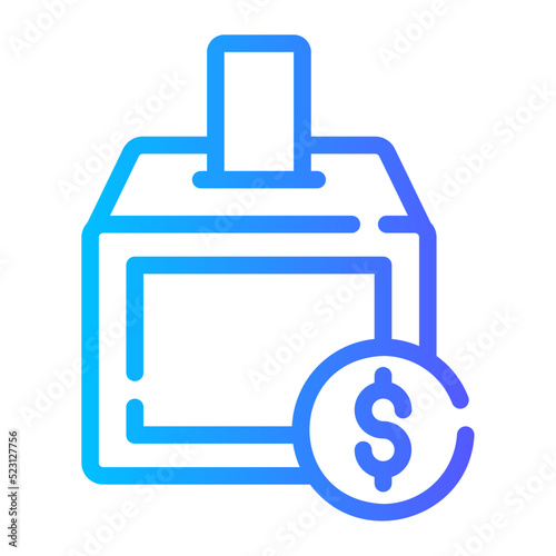 ballot box gradient icon