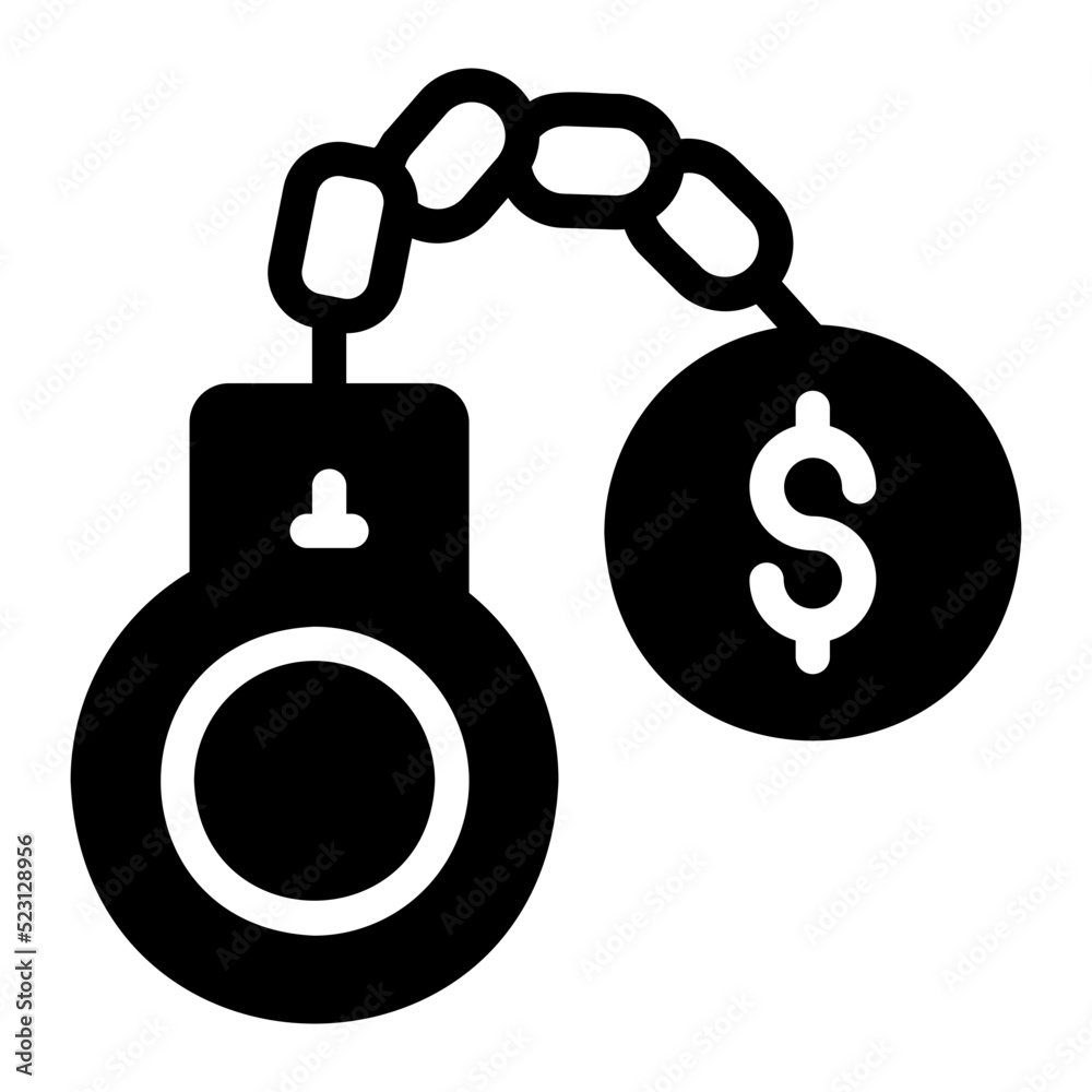 handcuffs glyph icon handcuffs glyph icon