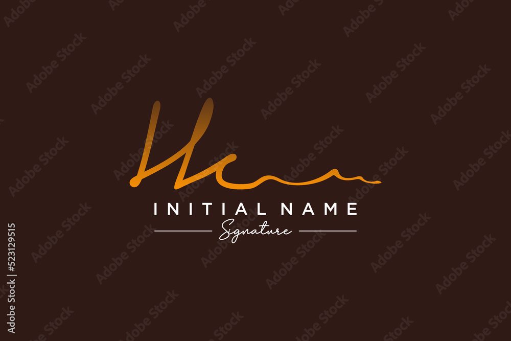 Initial HC signature logo template vector. Hand drawn Calligraphy lettering Vector illustration. Initial HC signature logo template vector. Hand drawn Calligraphy lettering Vector illustration.