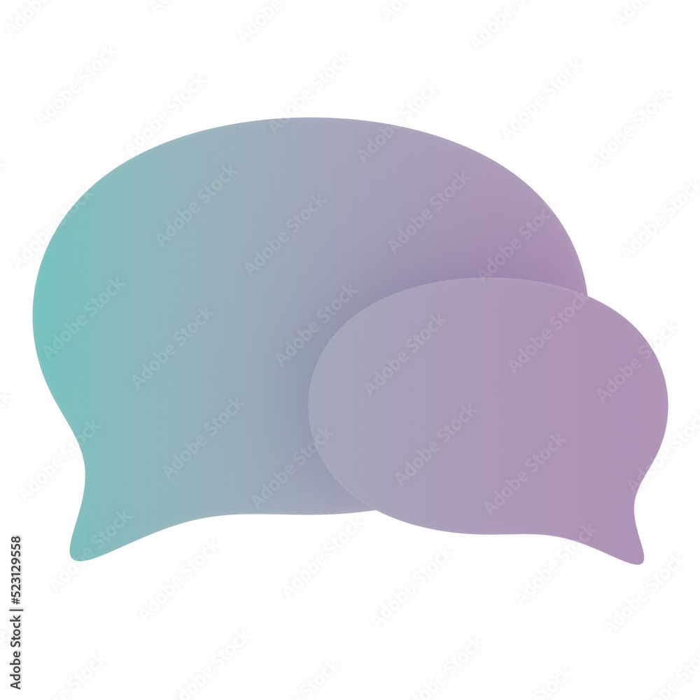 Speech Bubble 3D Illustration