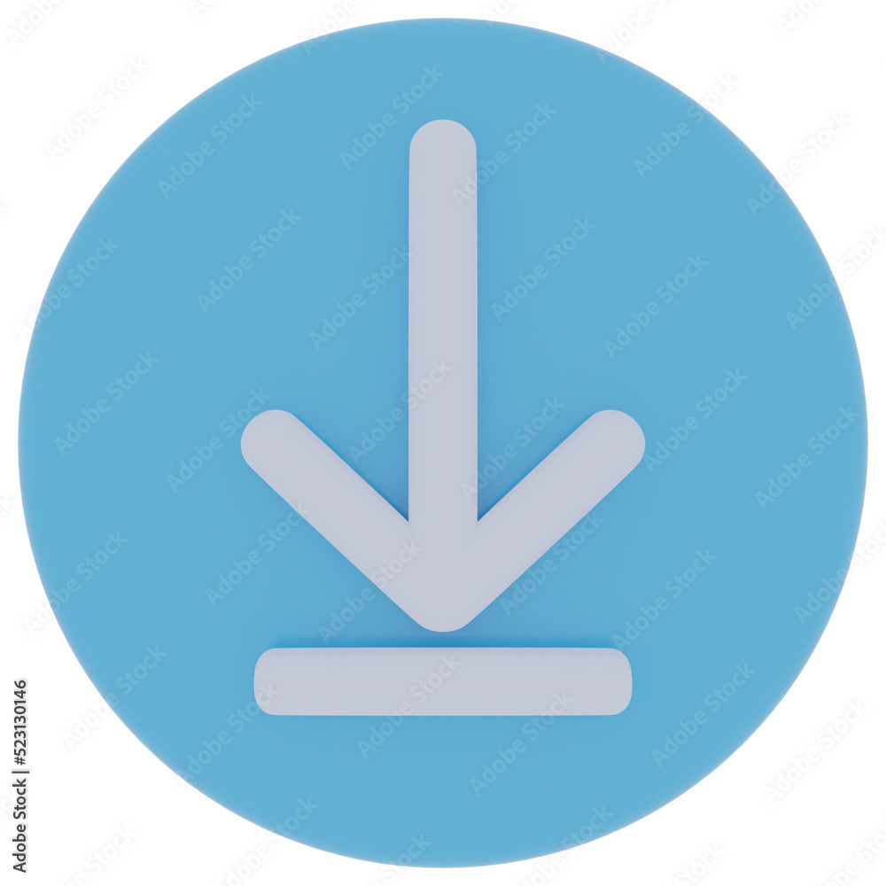 File Download Arrow 3D Illustration File Download Arrow 3D Illustration
