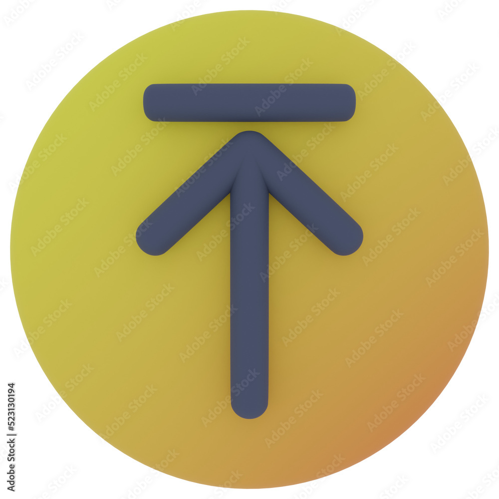 File Upload Arrow 3D Illustration File Upload Arrow 3D Illustration