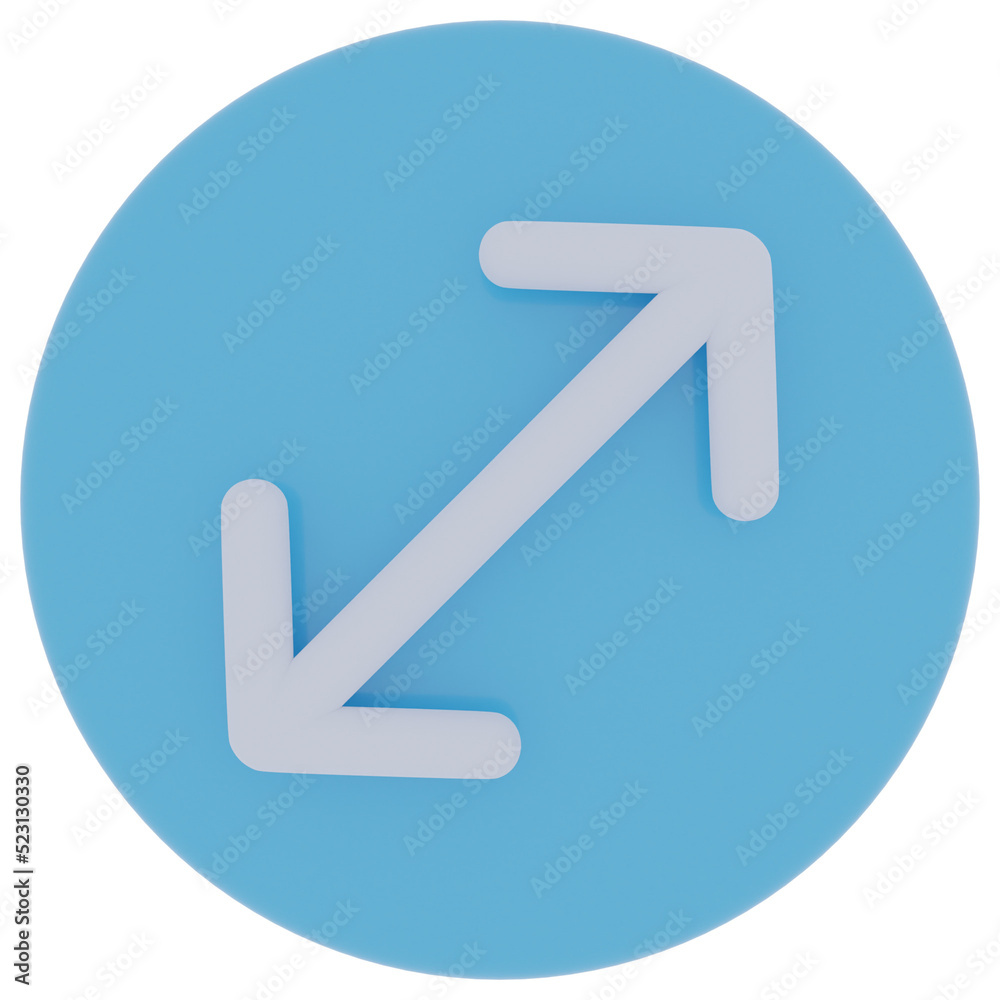 Fullscreen Arrow 3D Illustration Fullscreen Arrow 3D Illustration