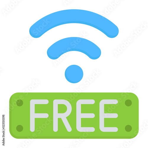 free wifi flat icon