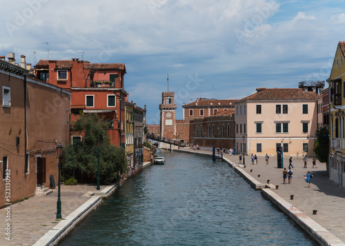 Beautiful old architectural detail in Venice, Italy