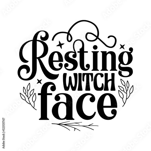 Resting witch face Round Sign svg