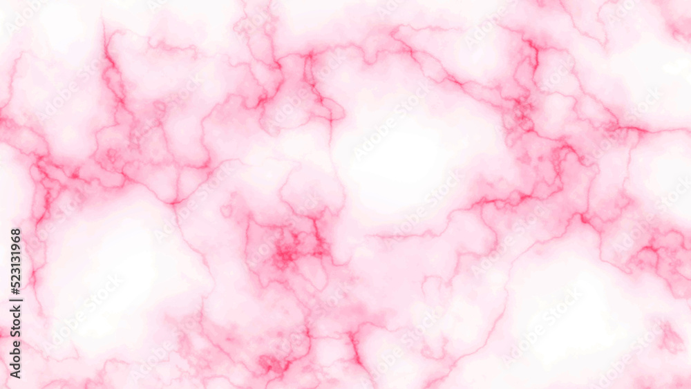 Marble texture background, white pink abstract alabaster natural pattern realistic illustration.