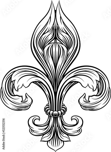 A Fleur De Lis heraldic coa...