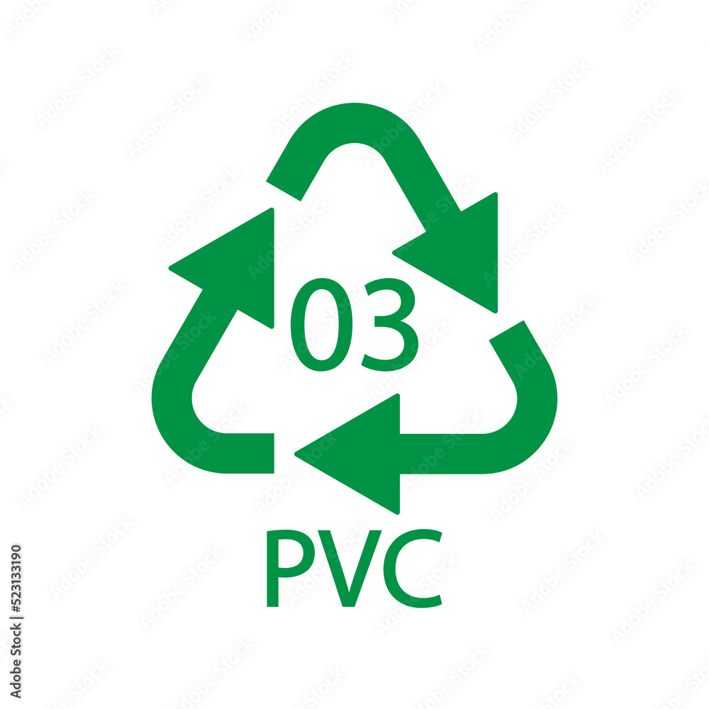 High-density Polyethylene 03 PVC Icon Symbol High-density Polyethylene 03 PVC Icon Symbol