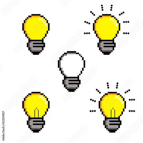 light bulb icon set