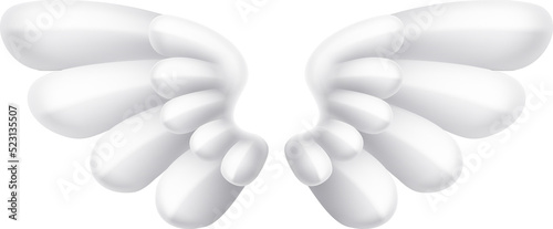 Angel or bird spread white ...