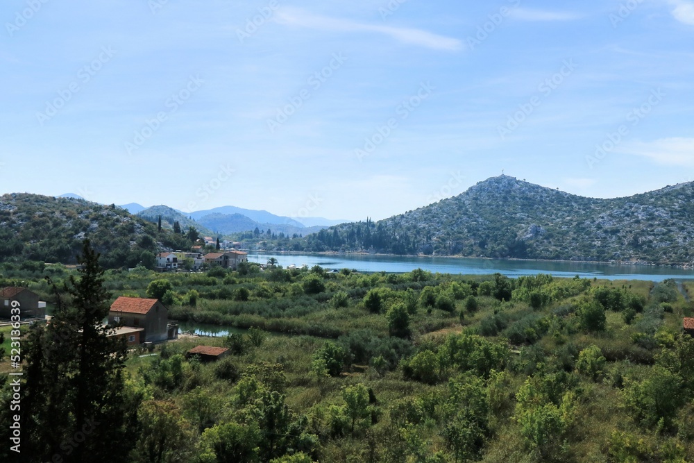 view on the Bacina lakes, Croatia