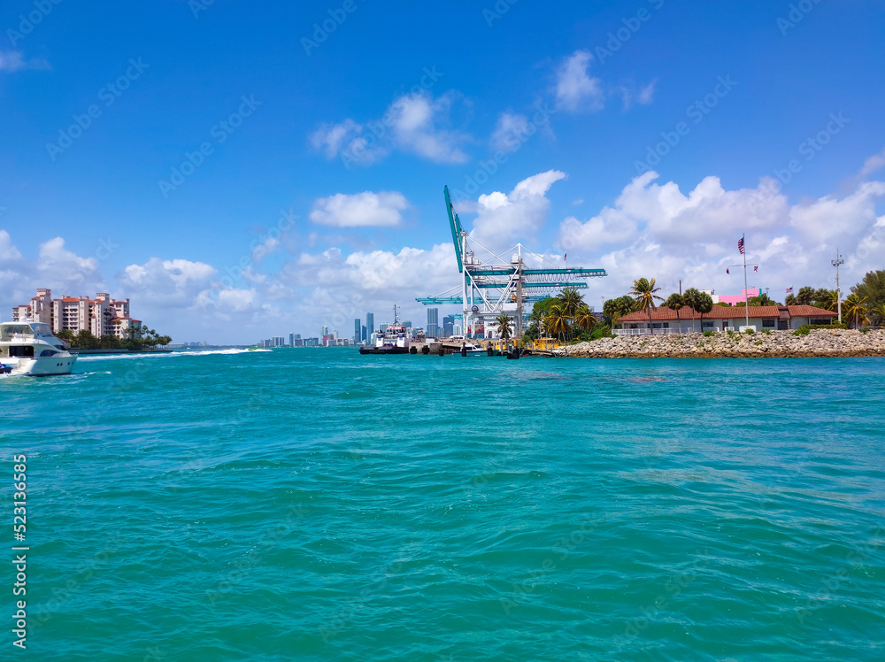 Obraz premium Bayside Marina in Miami, Florida USA