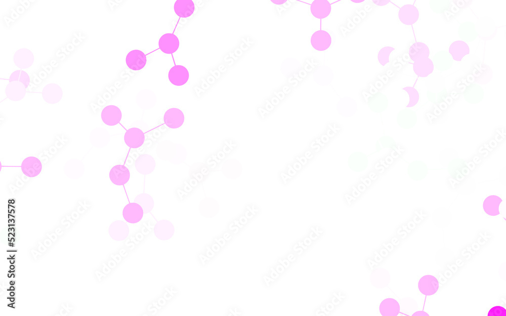 Light Pink vector background with forms of artificial intelligence.