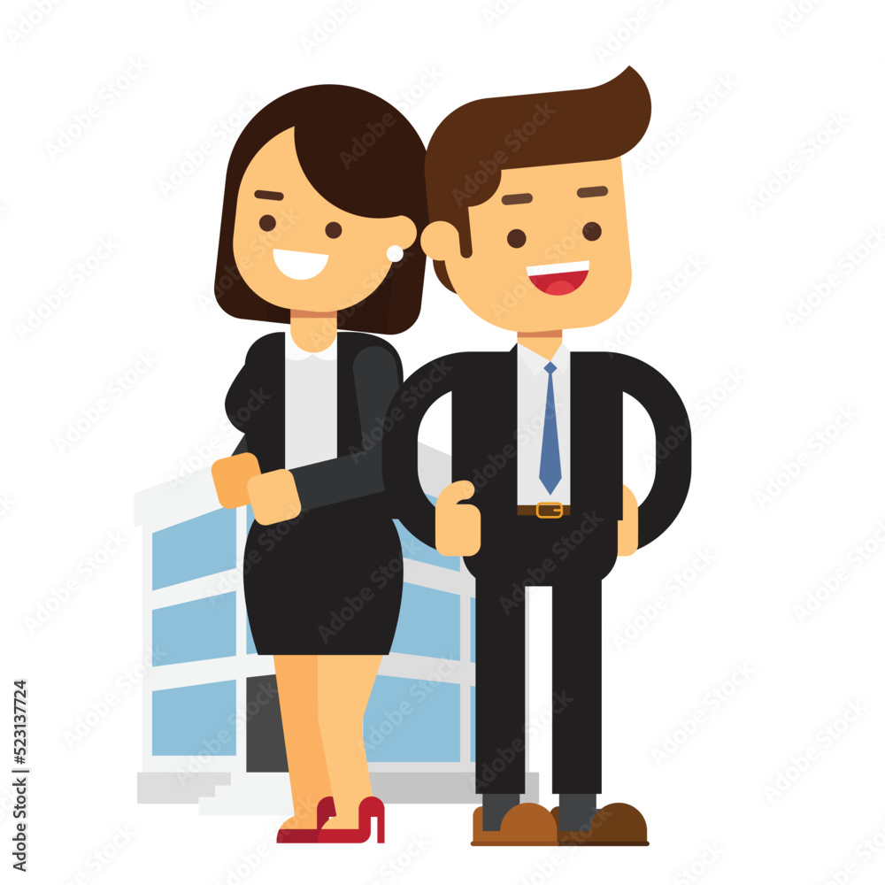 Business company, Business man and woman Business company, Business man and woman