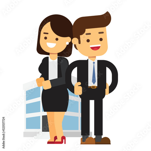 Wallpaper Mural Business company, Business man and woman Torontodigital.ca