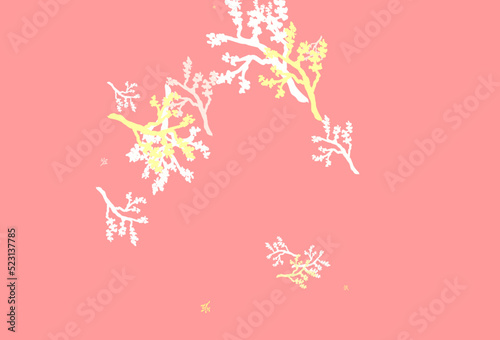 Light Orange vector elegant template with sakura.