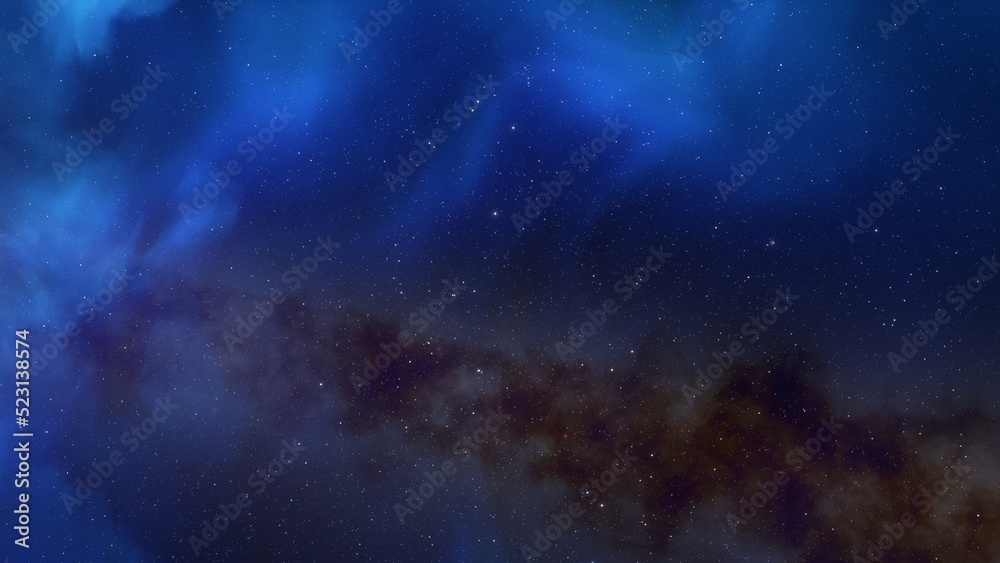 Fototapeta premium bright nebula, nebula in space, majestic red-purple nebula, beautiful space background 3D render 
