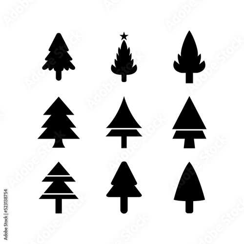 pine tree icon or logo isolated sign symbol vector illustration - high quality black style vector icons 