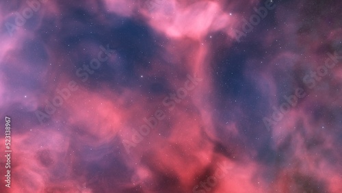 bright nebula, nebula in space, majestic red-purple nebula, beautiful space background 3D render 