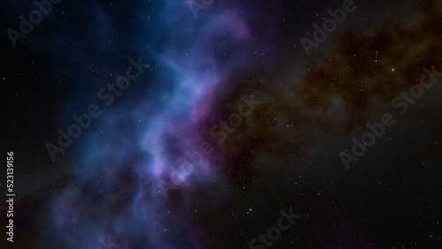 red-violet nebula in outer space, horsehead nebula, unusual colorful nebula in a distant galaxy, red nebula 3d render 