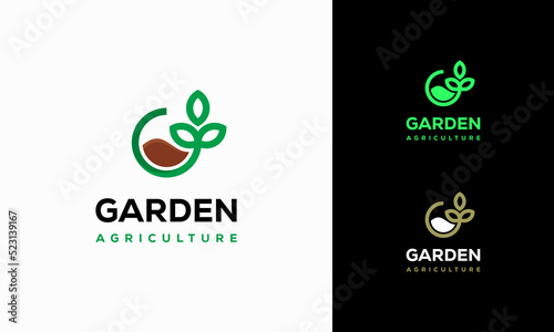 Flora Leaf Nature logo designs concept vector, Pottery logo sign, Agriculture Farming logo designs symbol