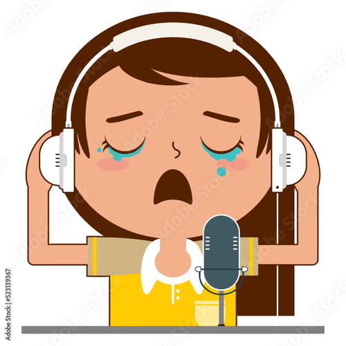 girl talk podcast crying face cartoon cute