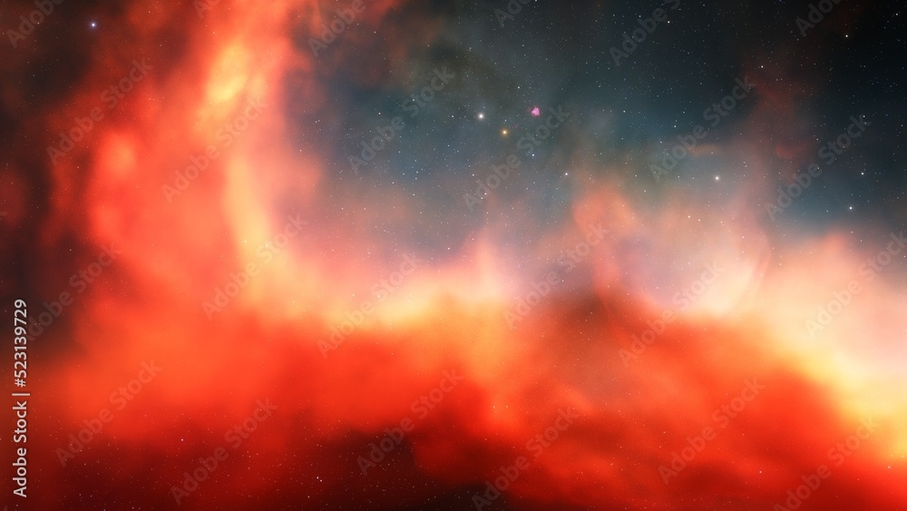 Naklejka premium Night sky - Universe filled with stars, nebula and galaxy 