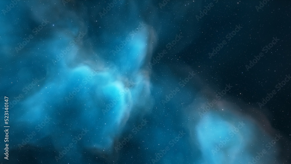 Fototapeta premium red-violet nebula in outer space, horsehead nebula, unusual colorful nebula in a distant galaxy, red nebula 3d render 