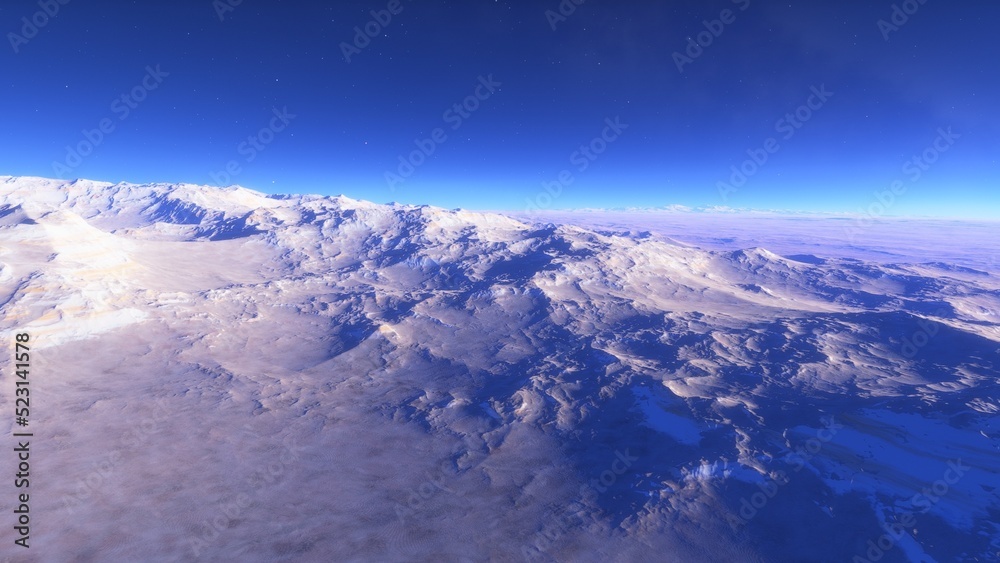 Deserted alien planet
