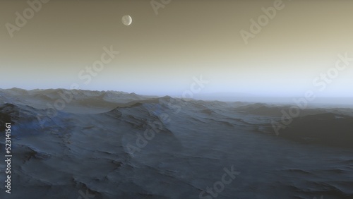 Deserted alien planet 
