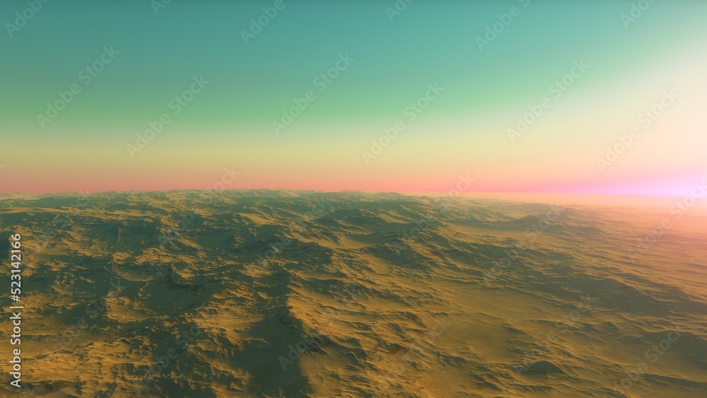 landscape on planet Mars, scenic desert scene on the red planet
landscape on planet Mars, scenic desert scene on the red planet