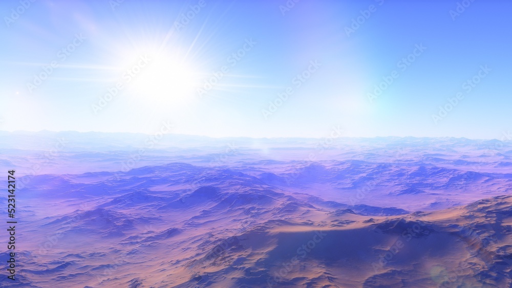 landscape on planet Mars, scenic desert scene on the red planet
landscape on planet Mars, scenic desert scene on the red planet
