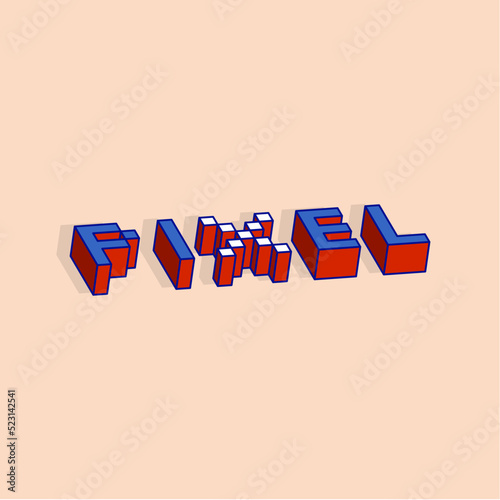 efecto de texto pixel