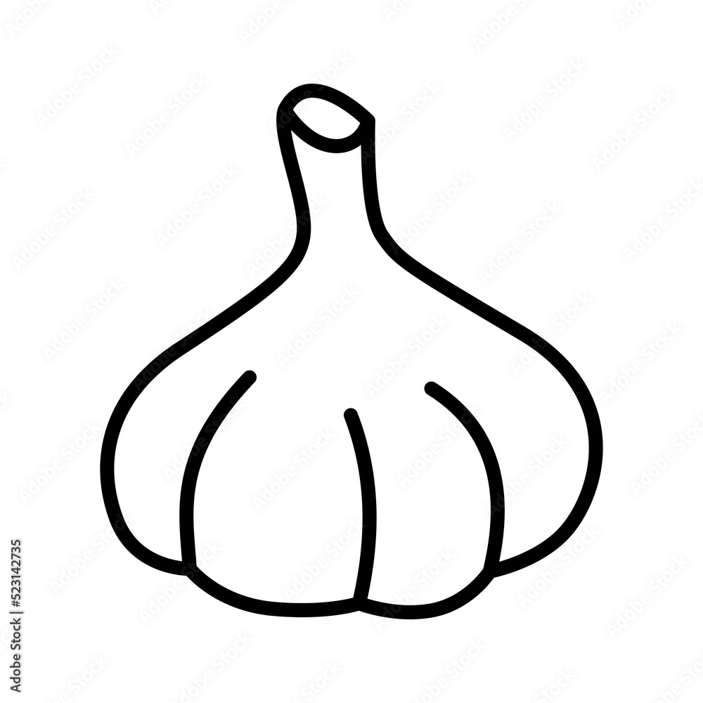 Garlic icon. Pictogram isolated on a white background. Garlic icon. Pictogram isolated on a white background.
