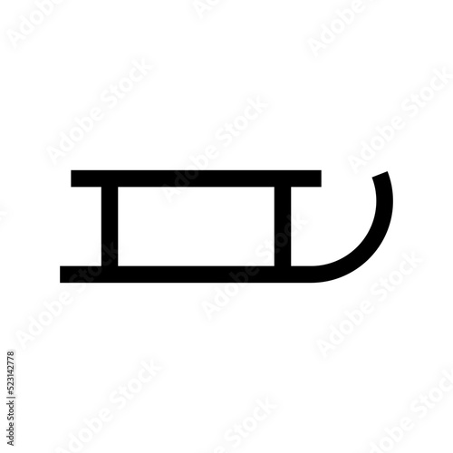 sled icon or logo isolated sign symbol vector illustration - high quality black style vector icons  © emka angelina