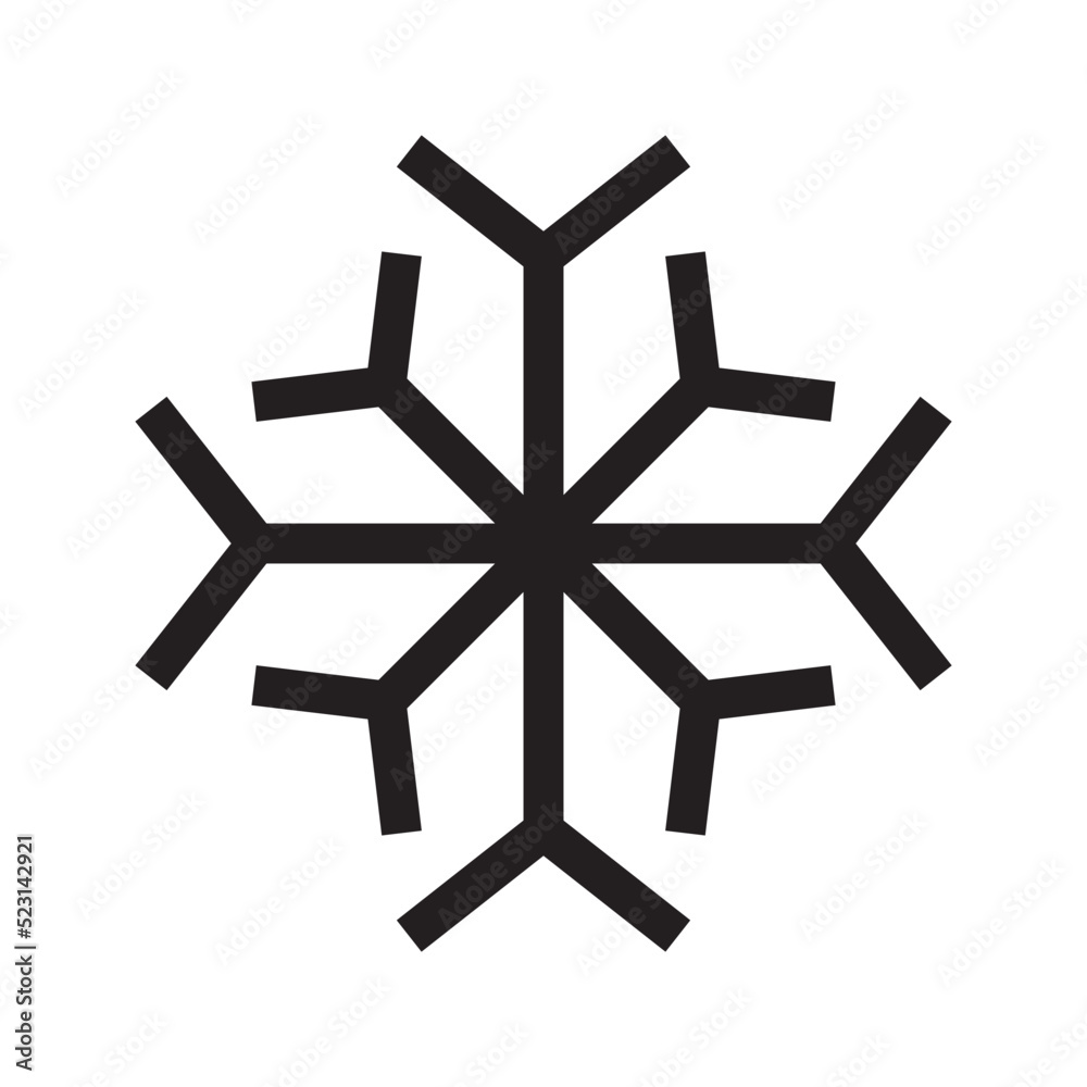 snowflake icon or logo isolated sign symbol vector illustration - high quality black style vector icons
