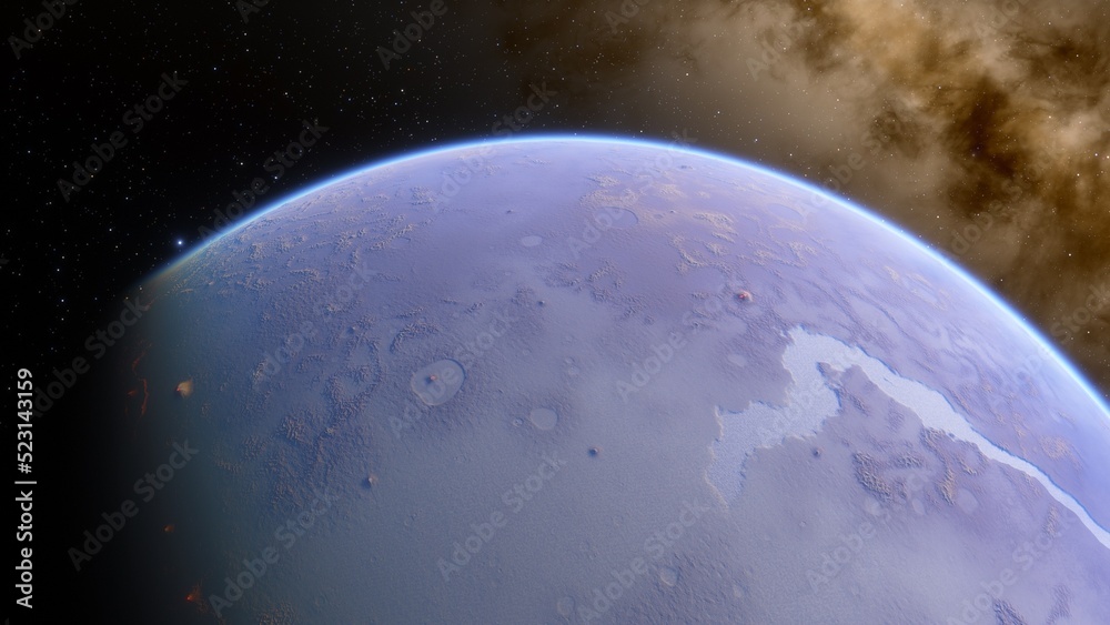 Fototapeta premium Planets and galaxy, science fiction wallpaper. Beauty of deep space. Billions of galaxy in the universe Cosmic art background 3d render 