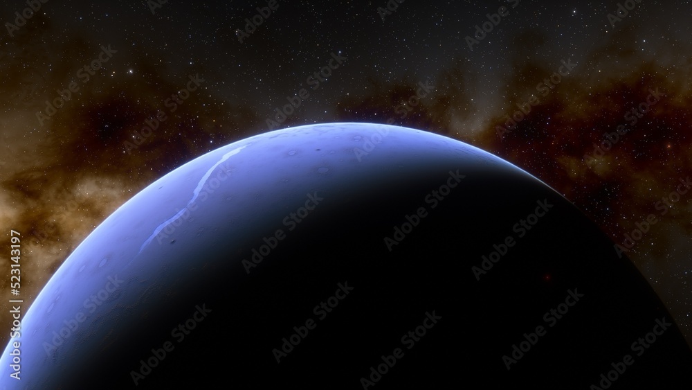 Planets and galaxy, science fiction wallpaper. Beauty of deep space. Billions of galaxy in the universe Cosmic art background 3d render
