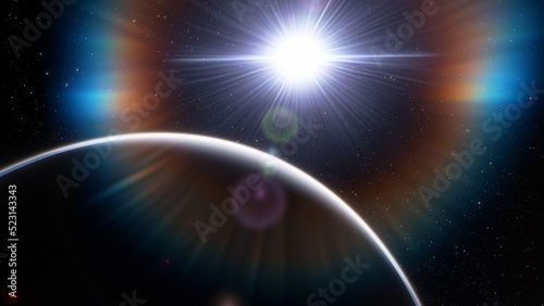 Abstract planets and space background 