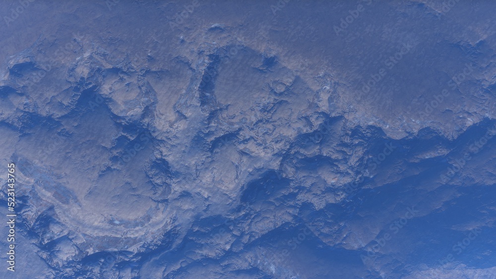 Fototapeta premium View of the 3d rendering realistic planet mars surface from space