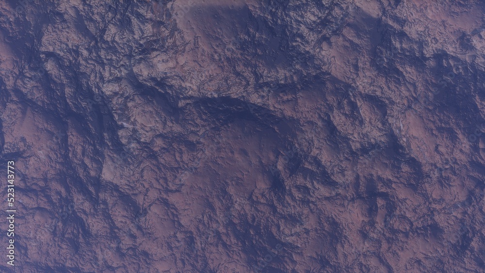 Fototapeta premium View of the 3d rendering realistic planet mars surface from space
