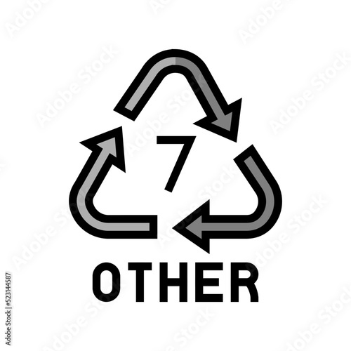 other plastic product sign color icon vector. other plastic product sign sign. isolated symbol illustration