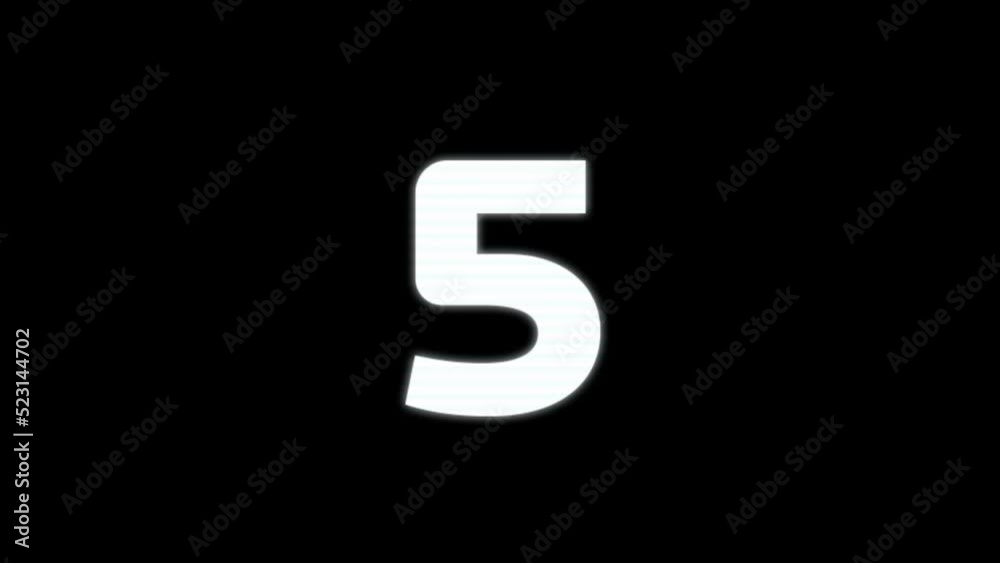 countdown from number 10 to 0 on black background countdown from number 10 to 0 on black background