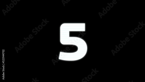 countdown from number 10 to 0 on black background