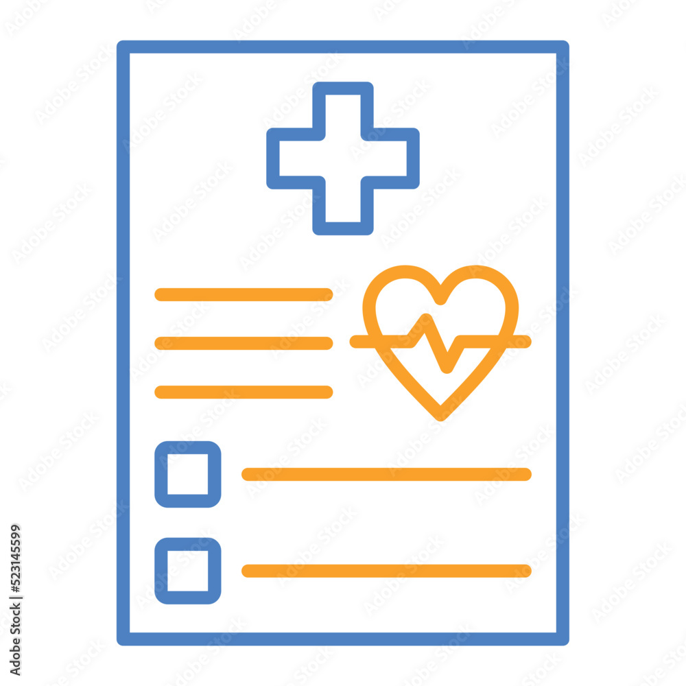 Medical Blue And Orange Line Icon Medical Blue And Orange Line Icon