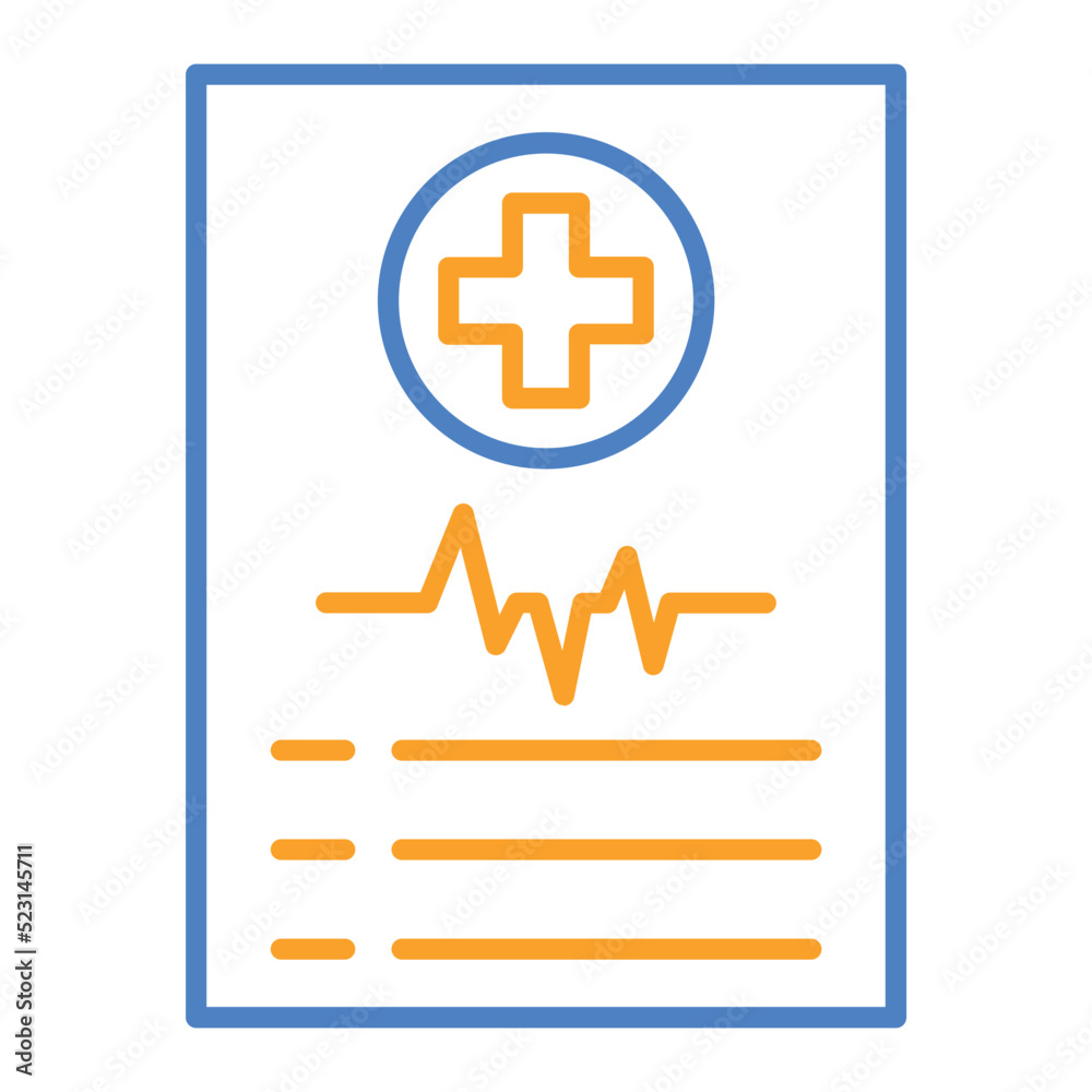 Report Blue And Orange Line Icon Report Blue And Orange Line Icon