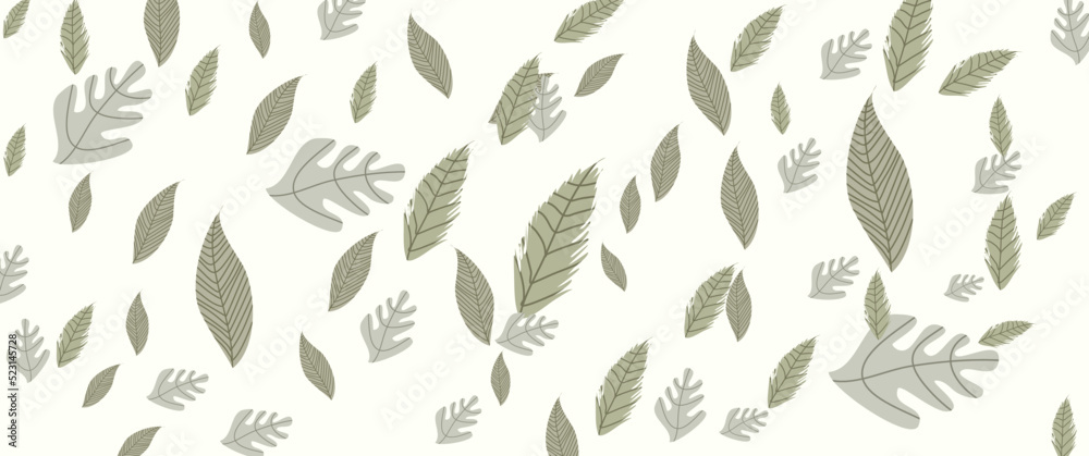Leaves with various shape and color, seamless leaves background design concept, perfect for nature theme background, nature banner, international world day, and other graphical resources Leaves with various shape and color, seamless leaves background design concept, perfect for nature theme background, nature banner, international world day, and other graphical resources