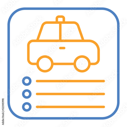 Car App Blue And Orange Line Icon